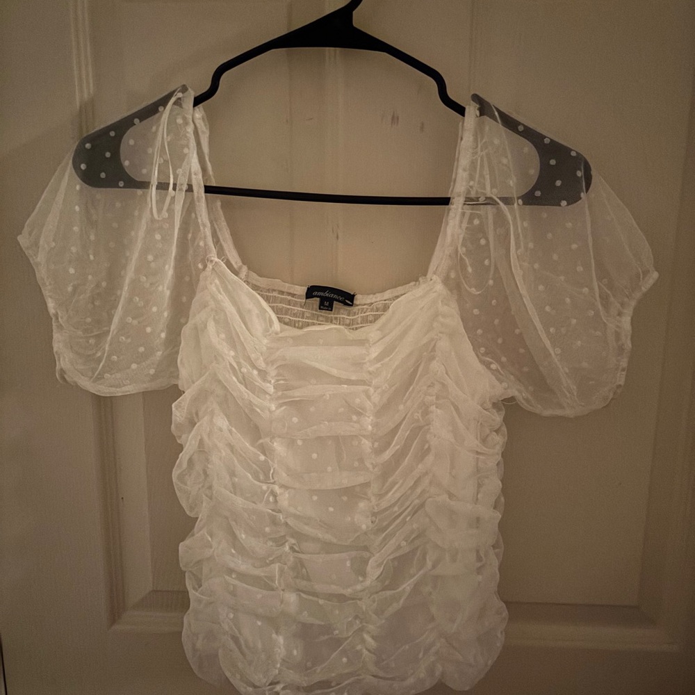 White Ruffled Blouse